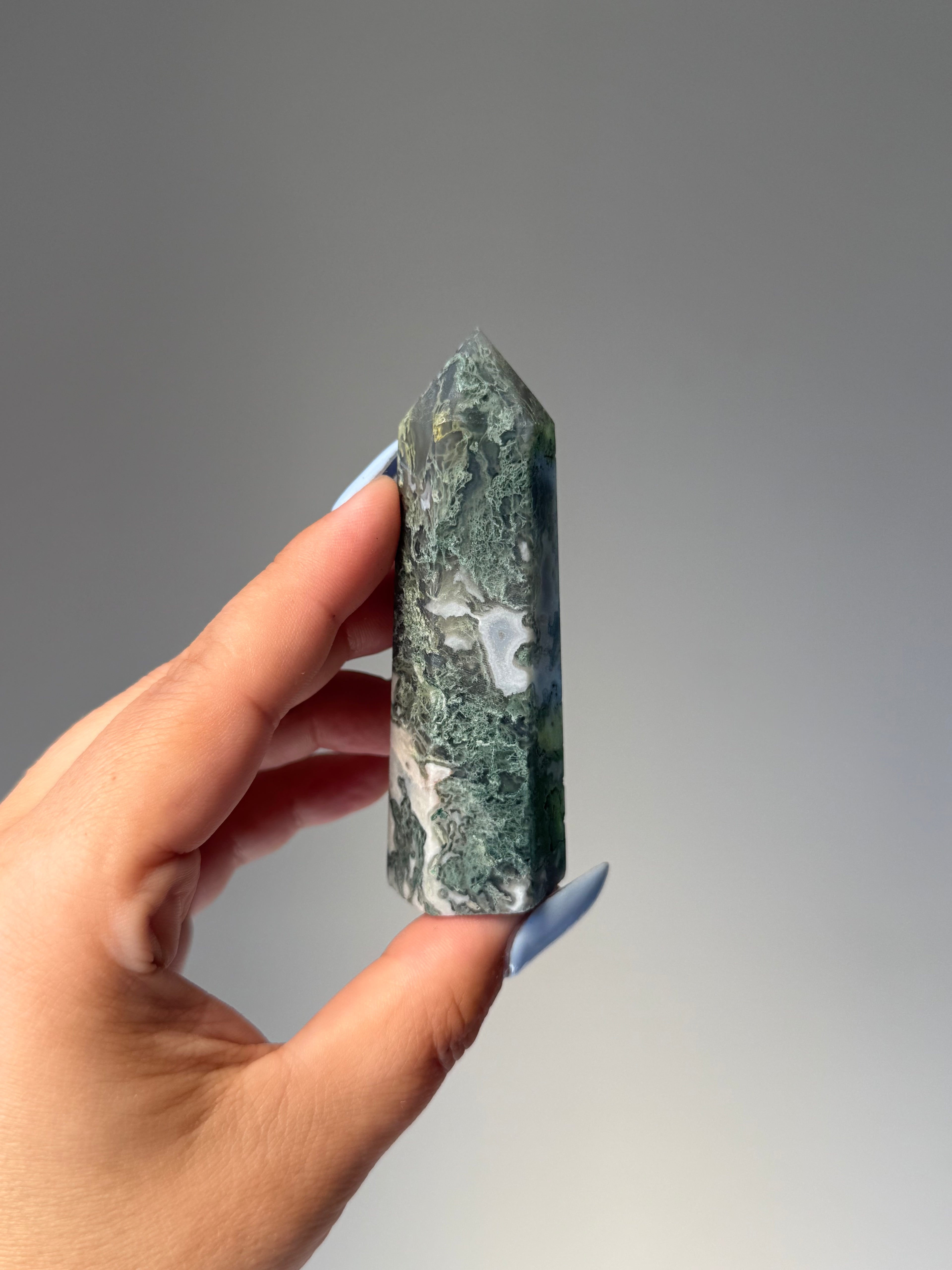 Moss Agate Tower | Small | Crystal Cartel #170 8.8cm