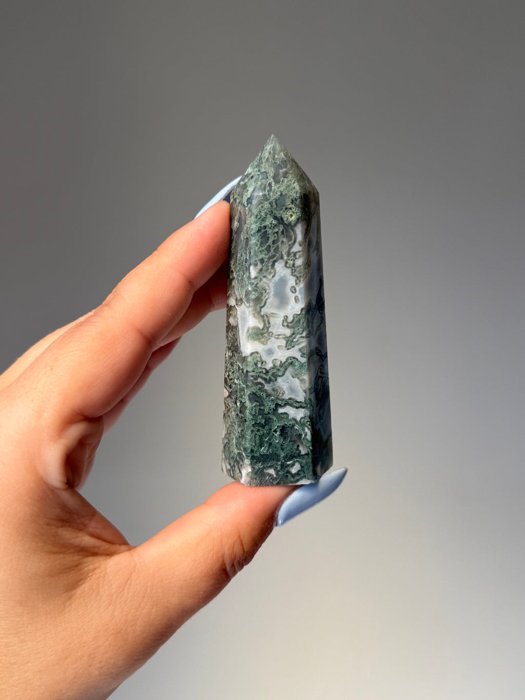Moss Agate Tower | Small | Crystal Cartel #170 8.8cm