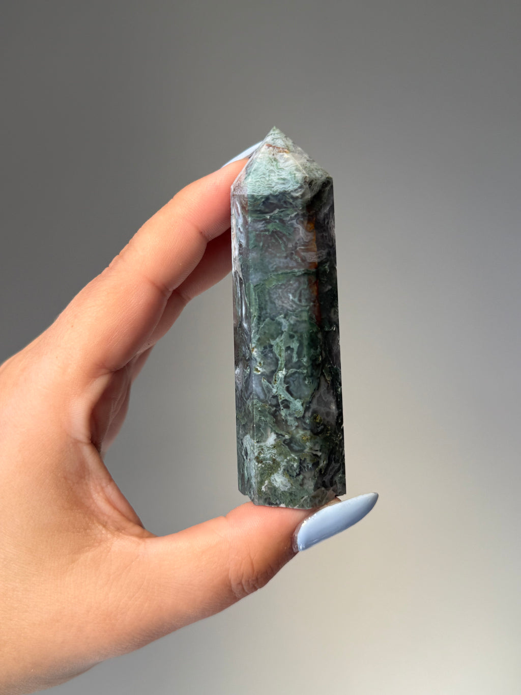 Moss Agate Tower | Small | Crystal Cartel #171 9.2cm