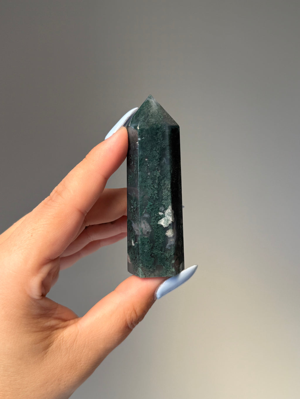 Moss Agate Tower | Small | Crystal Cartel #174 7.8cm