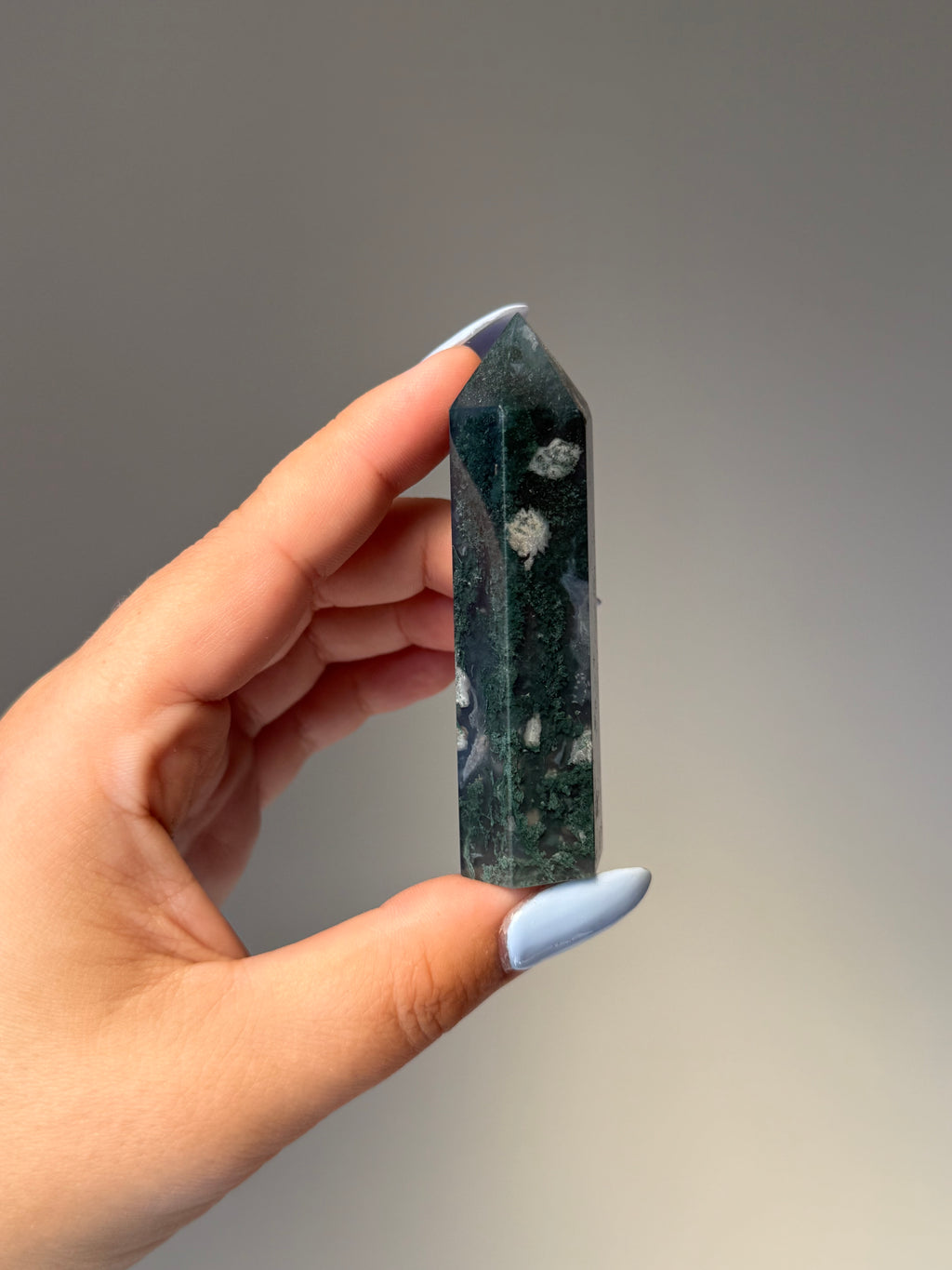 Moss Agate Tower | Small | Crystal Cartel #174 7.8cm