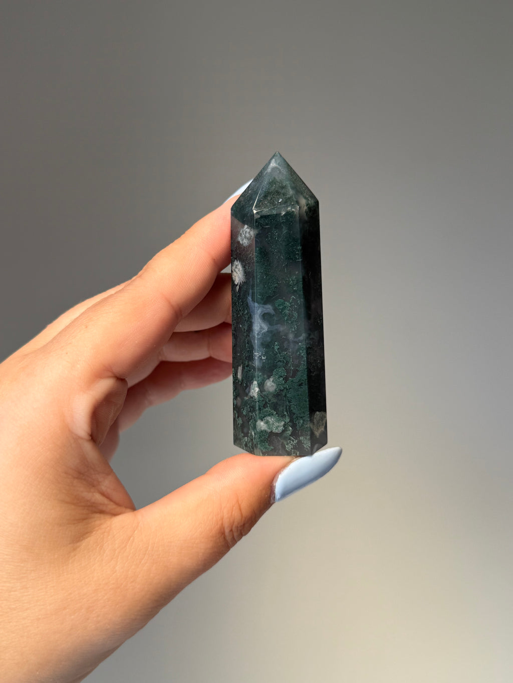Moss Agate Tower | Small | Crystal Cartel #174 7.8cm
