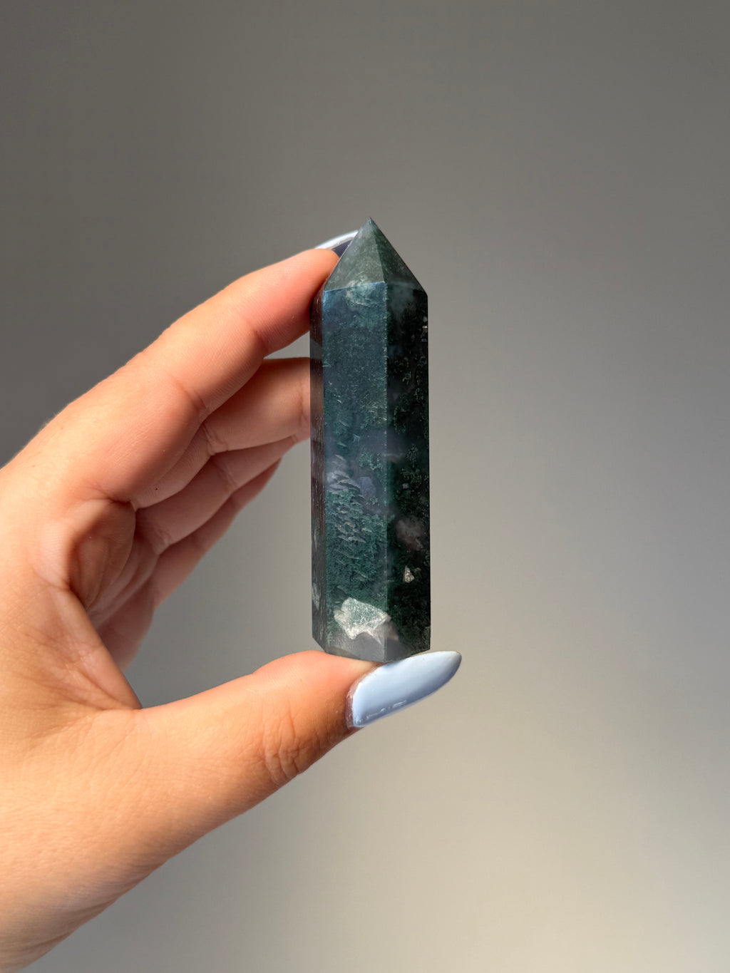 Moss Agate Tower | Small | Crystal Cartel #174 7.8cm