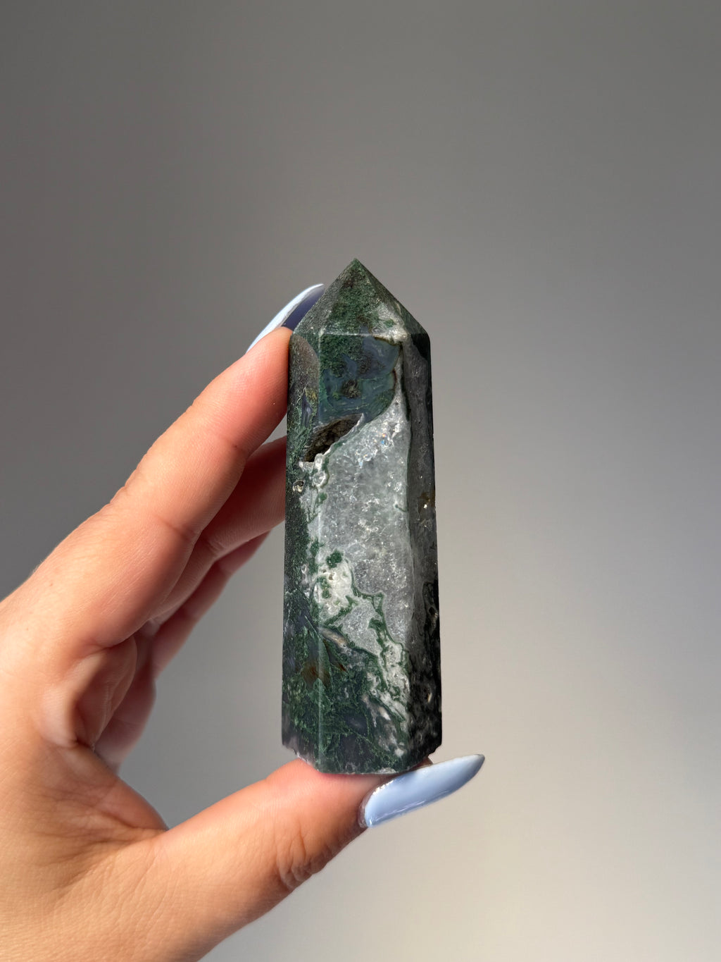 Moss Agate Tower | Small | Crystal Cartel #175 9cm