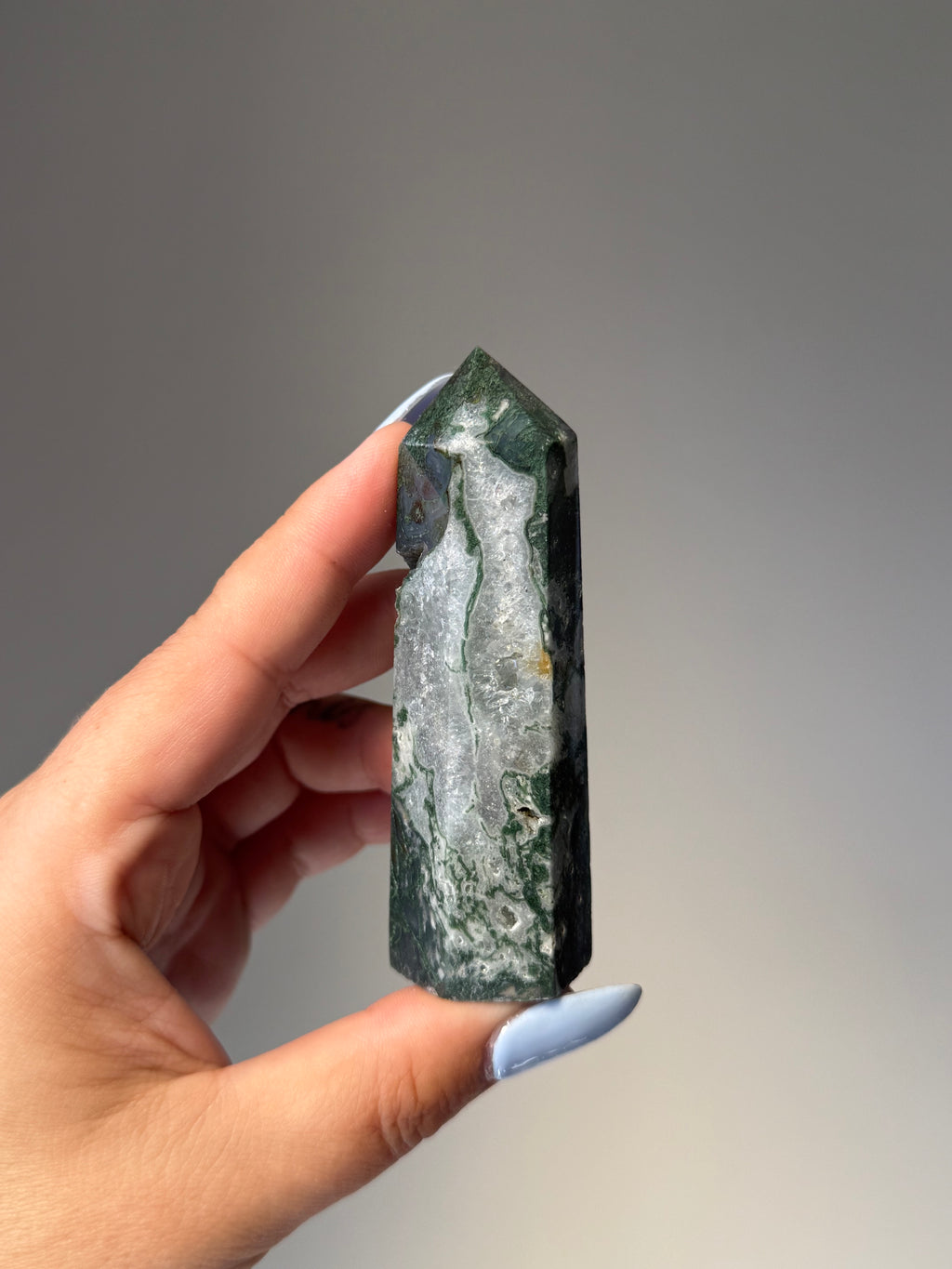 Moss Agate Tower | Small | Crystal Cartel #175 9cm