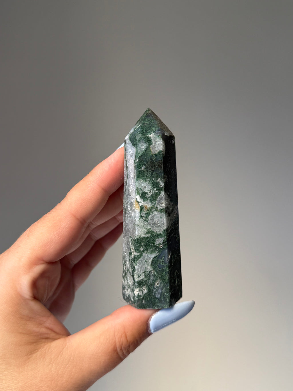 Moss Agate Tower | Small | Crystal Cartel #175 9cm