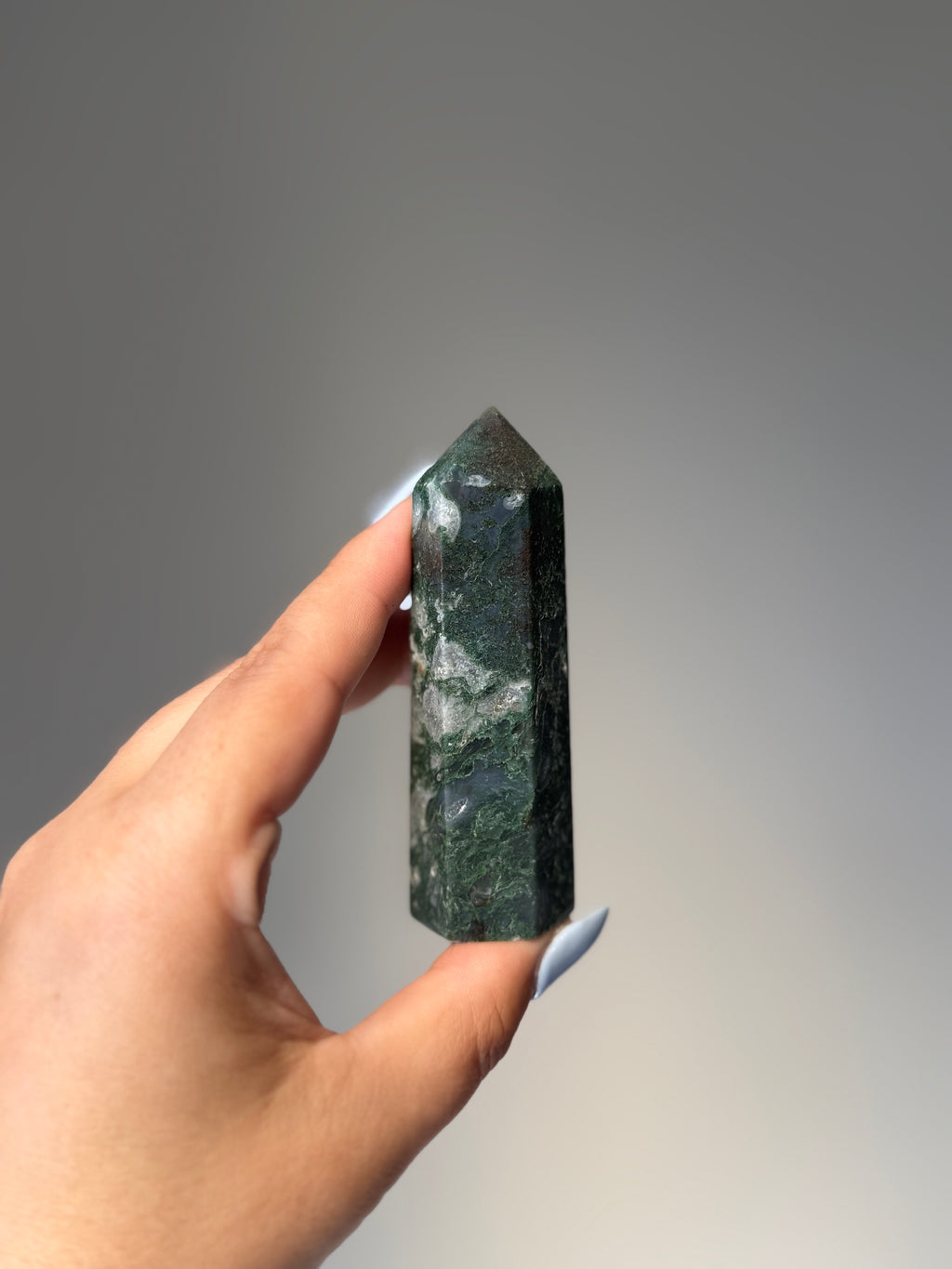 Moss Agate Tower | Small | Crystal Cartel #175 9cm