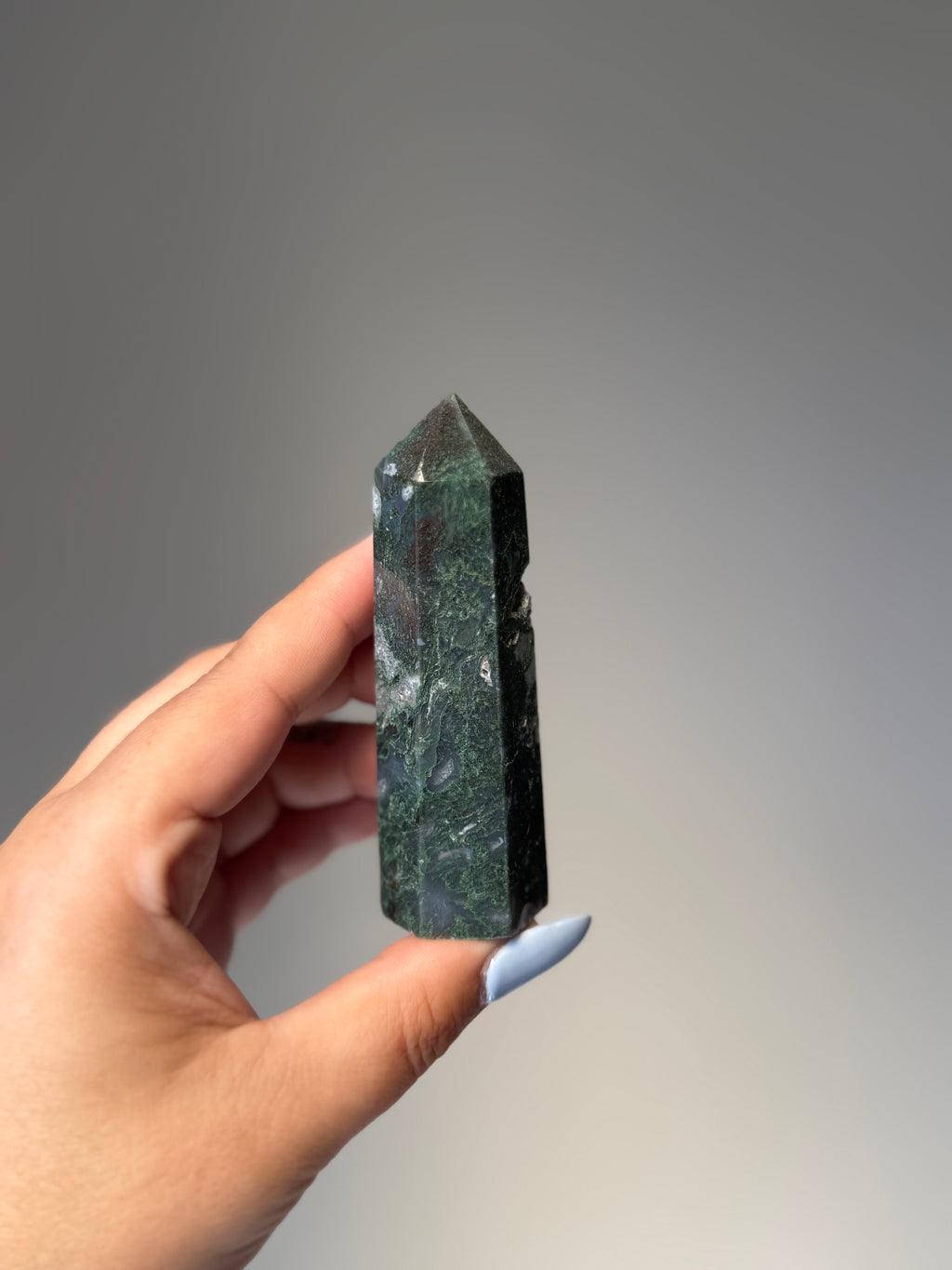 Moss Agate Tower | Small | Crystal Cartel #175 9cm