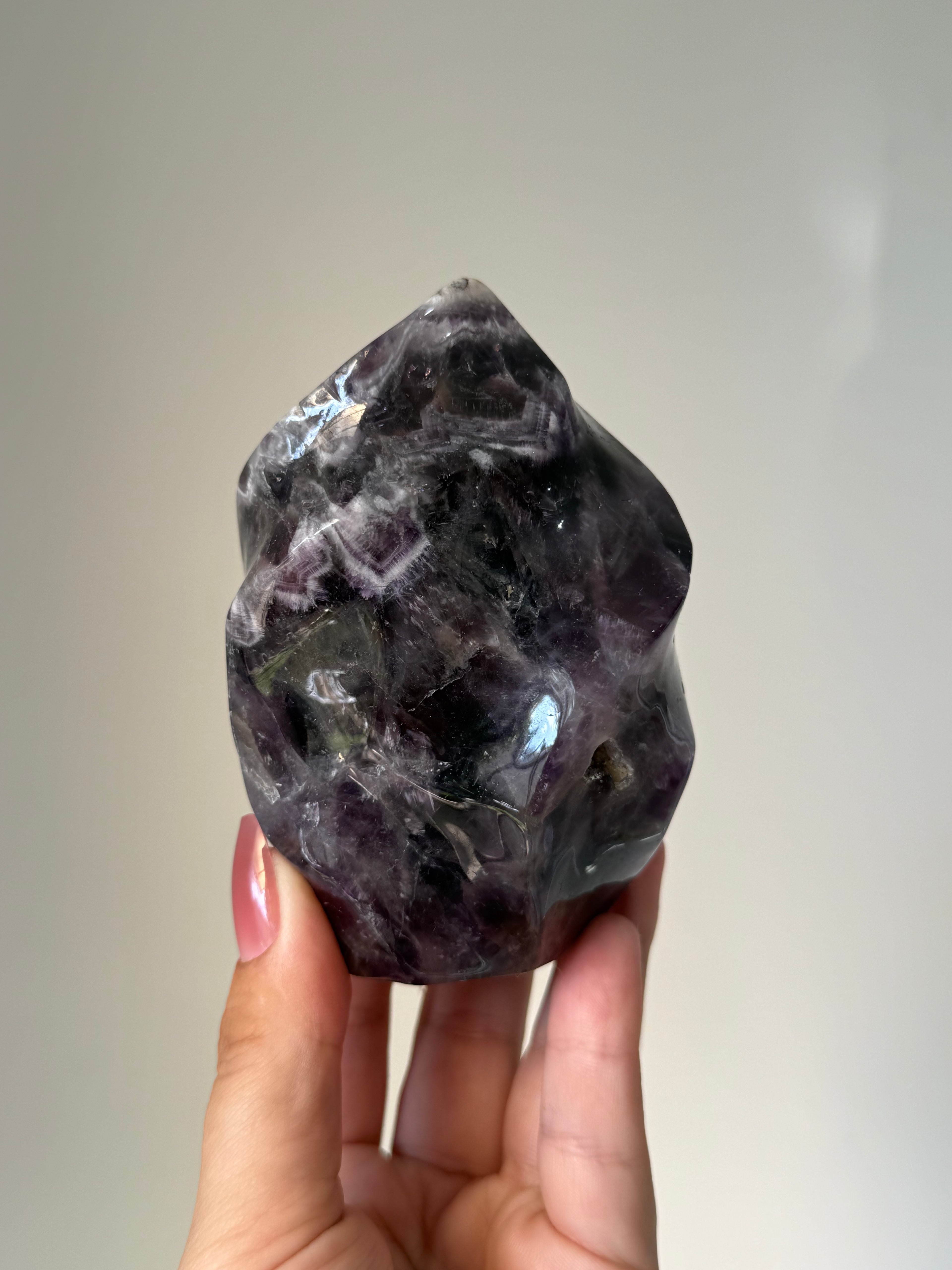 Amethyst Flame Carving | Natural Purple Crystal for Anxiety Relief, Meditation & Spiritual Protection