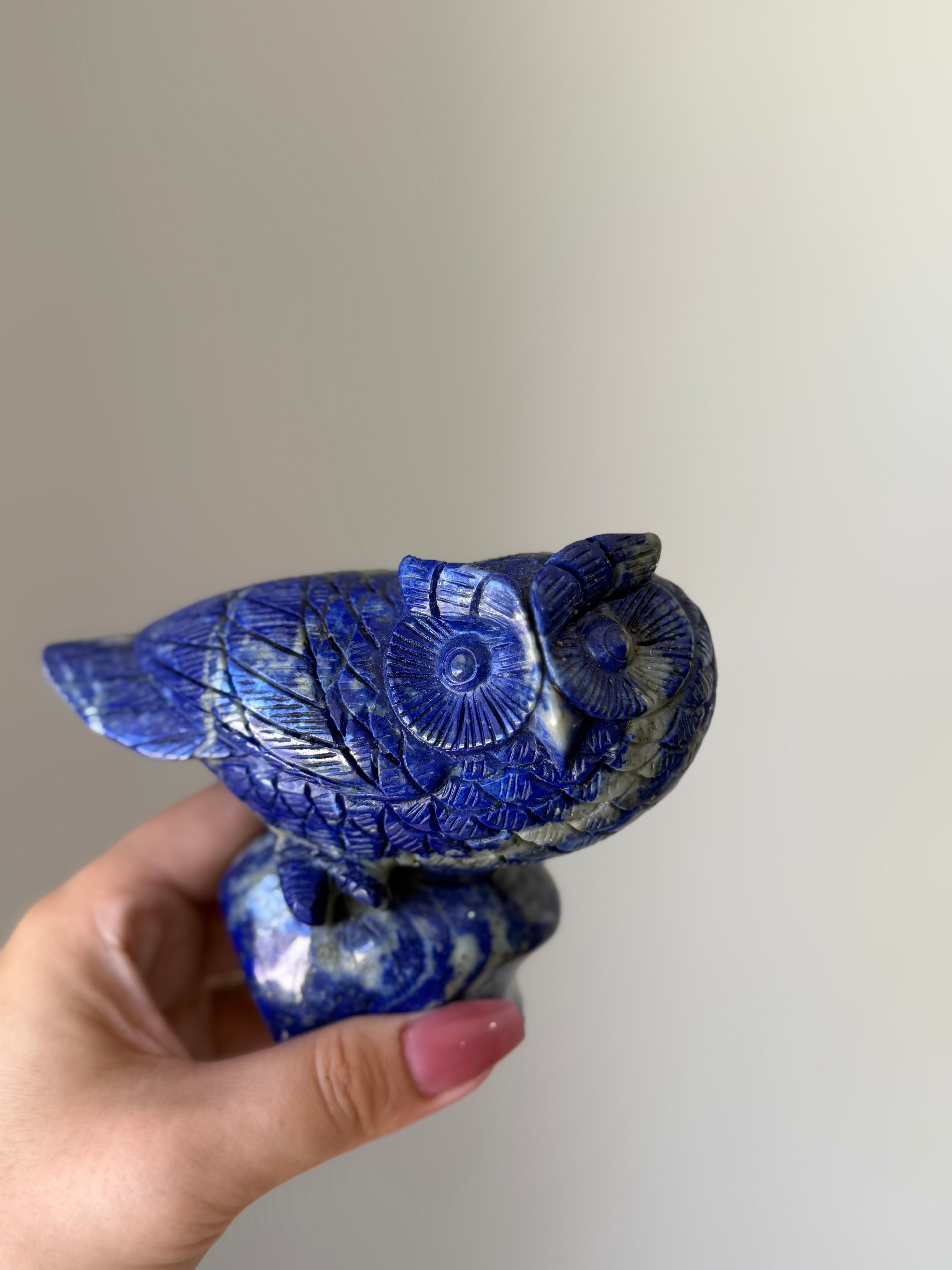 Lapis Lazuli Owl Carving – Natural Crystal of Wisdom, Insight & Protection