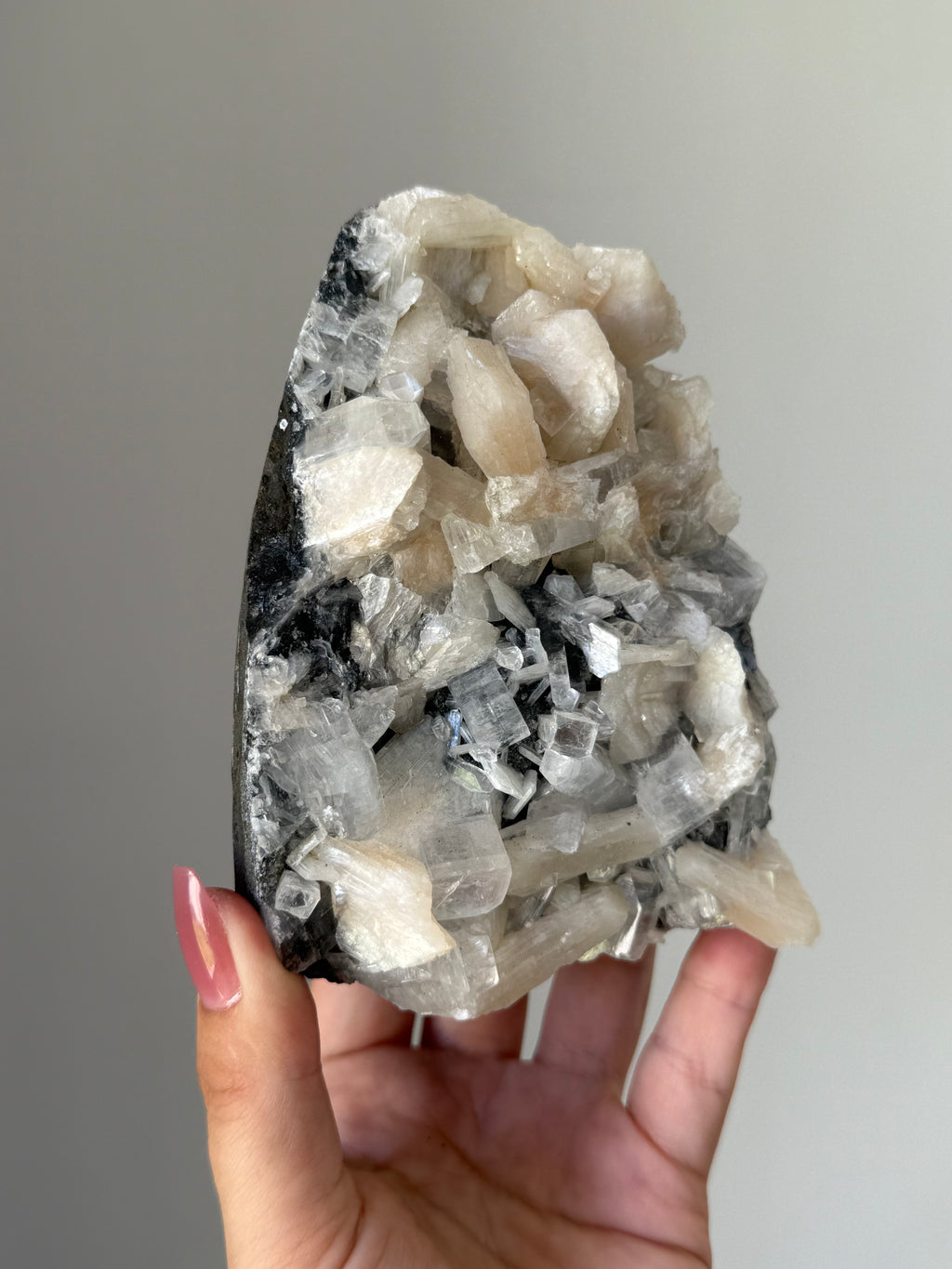 Apophyllite with Stilbite Crystal Cluster for Spiritual Awakening – High Vibration Meditation Stone