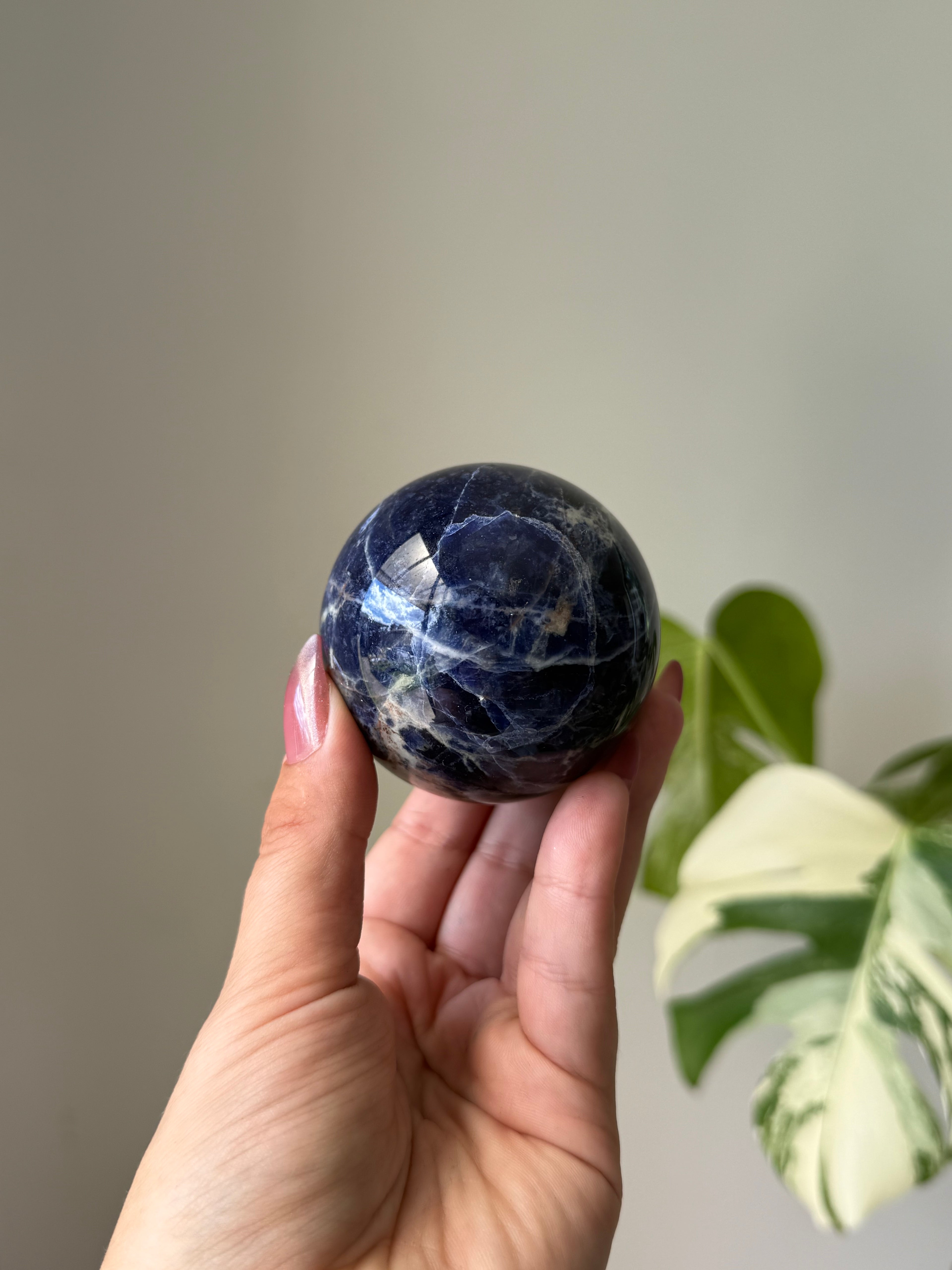 Sodalite Crystal Sphere – Mental Clarity, Logic & Communication Stone