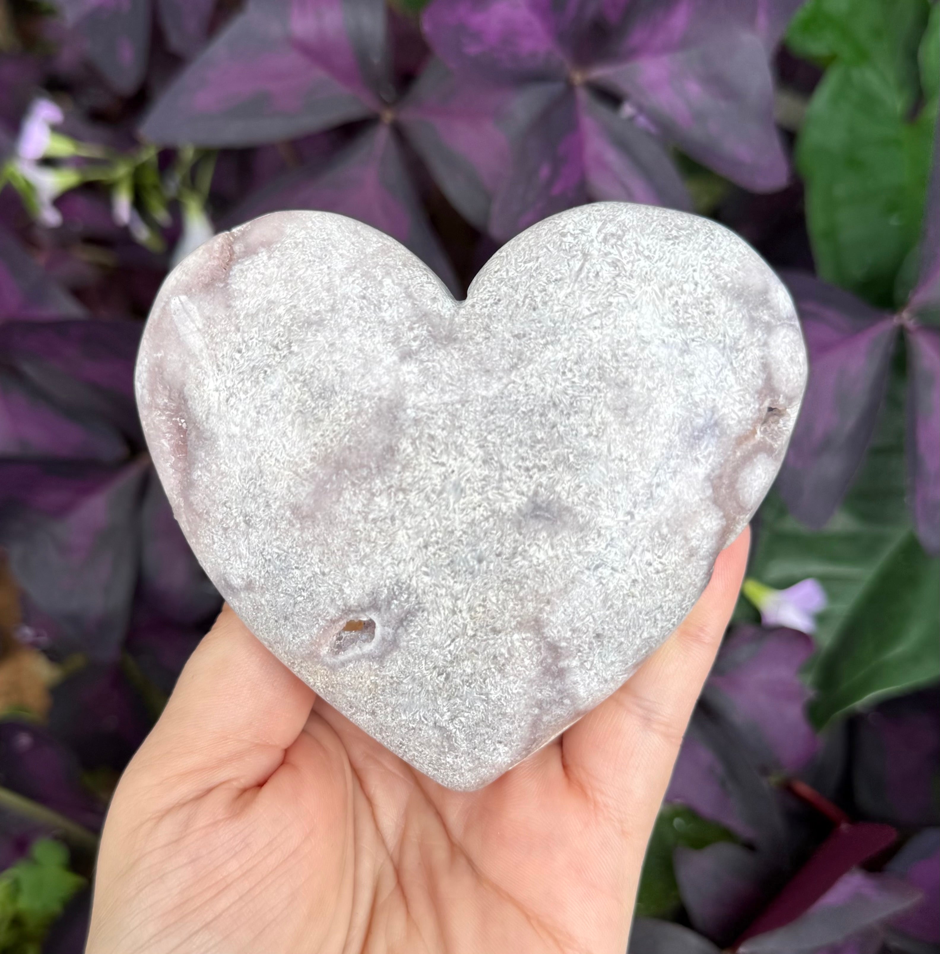 Pink Amethyst Heart Carving – Self Love & Emotional Healing Crystal - Nurturing Self Love & Calming Energy Stone