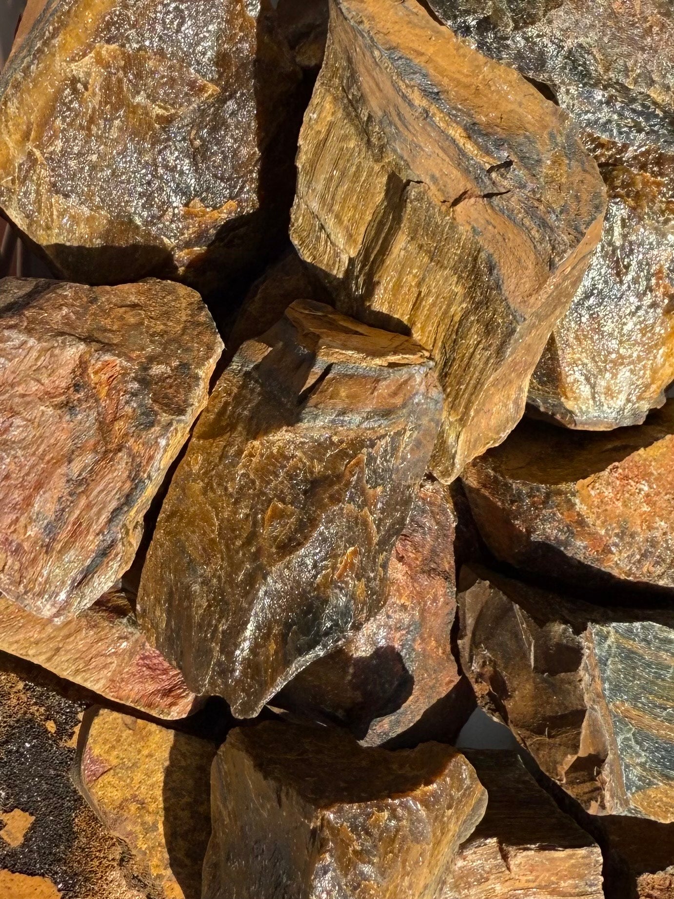 Natural Tiger’s Eye Raw Stone – Golden Brown Protection & Grounding Crystal