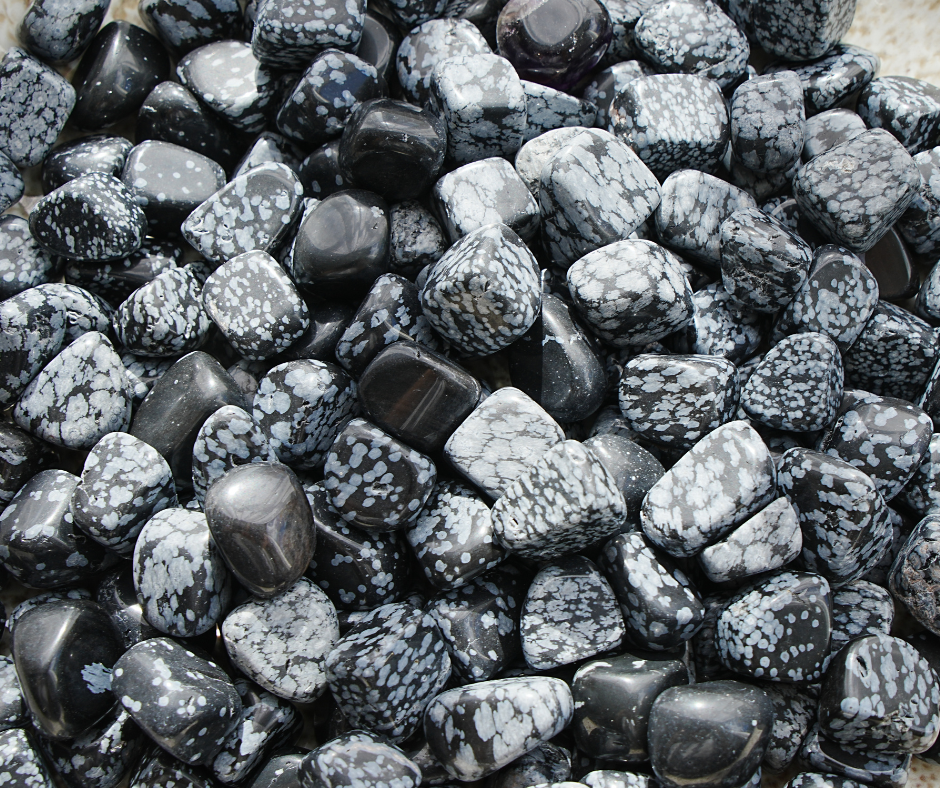 Snowflake Obsidian Tumble | Crystal Cartel